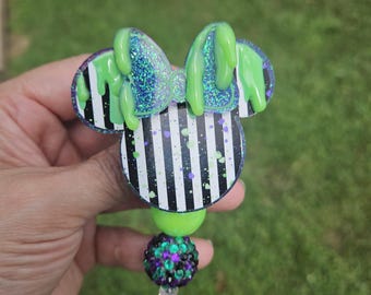 Beetle Guy, Mouse Glitter Badge Reel: Halloween Nurse Retractable Badge Holder