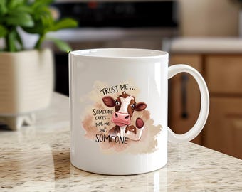 Sarcastic Cow Coffee Mug: Fun Farmhouse Kitchen Decor
