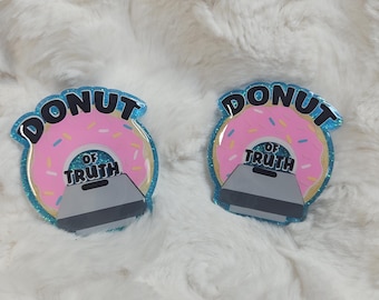 Funny MRI, X-ray Badge Reel: Donut of Truth, Glitter ID Holder.
