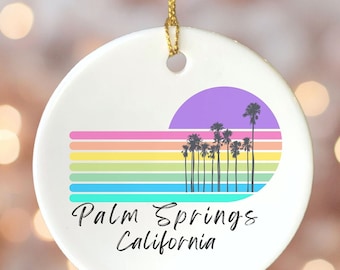 Palm Springs Ornament,Palm Springs Christmas Ornament,Palm Springs stocking stuffer,Desert,California nature, Hiking,Palm Springs palm trees