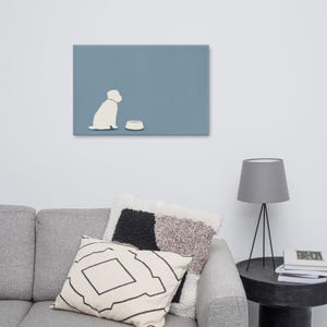 Dog Wall Art Canvas Print – Dog Lover Gift – Dog Illustration Decor