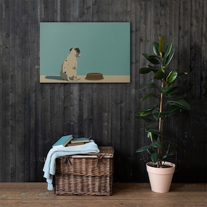 Dog Art Canvas Print - Pet Painting Wall Decor - Dog Lover Gift Canvas