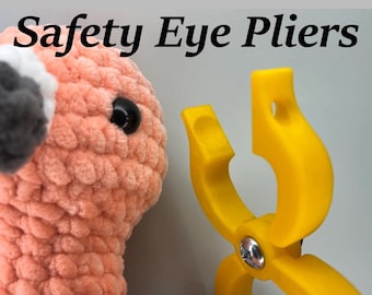Amigurumi Safety Eye Pliers,  Safety Eye Jig Pliers, Craft Easy Tools Eye, Snapper 3 in 1 Tool.