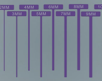 Etsy Binding Tools, Set of t-Spacers/ Straightedges for bookbinding/ Cartonnage/ Easy Bookbinding/ 2mm to 10mm T spacers/ for Book binding.