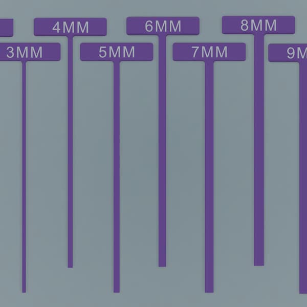 Etsy Binding Tools, Set of t-Spacers/ Straightedges for bookbinding/ Cartonnage/ Easy Bookbinding/ 2mm to 10mm T spacers/ for Book binding.