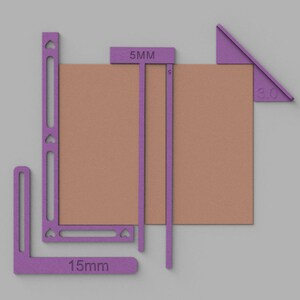 Set of tools for Bookbinding/Easy Scrapbooking Tool/ Herramienta para Encuadernación/ Bookbinding Kit/ 3d printed tools/ for Bookbinding image 1