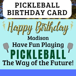 Pickleball Card Pickleball Gift for Pickleball Player Pickleball Gifts for Her Pickleball Birthday Card Funny Pickleball Playing Pickleball