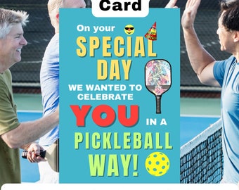 Pickleball Card Pickleball Gift for Pickleball Player Pickleball Gifts for Her Pickleball Birthday Card Funny Pickleball Playing Pickleball