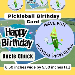 Pickleball Birthday Card Pickleball Gifts for Pickleball Playing Pickleball Gifts for Her Gifts for Him Pickleball Card Personalized