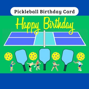 Pickleball Birthday Card Pickleball Gifts for Pickleball Gifts for Her Gifts for Him Pickleball Card Pickleball Gifts for Dad Gifts for Mom