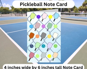 Pickleball Note Card for All Occasions Gifts for Pickleball Gifts for Her Gifts for Him Gifts for Mom Gifts for Dad Playing Pickleball Card