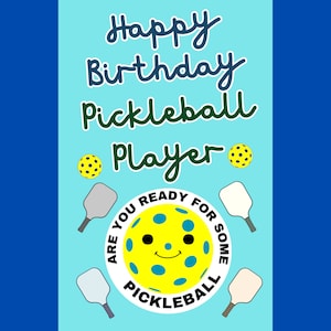 Pickleball Birthday Card Pickleball Card Gifts for Him Gifts for Her Pickleball Gifts for Pickleball Playing Funny Pickleball Decorations