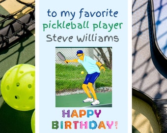 Pickleball Card Personalized Custom Pickleball Gifts for Pickleball Gifts for Him Pickleball Cards Funny Pickleball Cards Custom with a Name