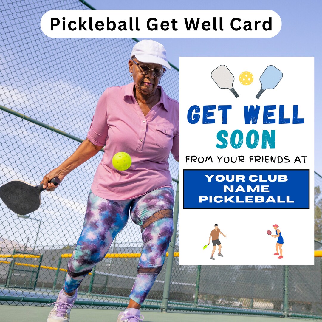 Pickleball Get Well Card Pickleball Gifts for Pickleball Gifts for Her