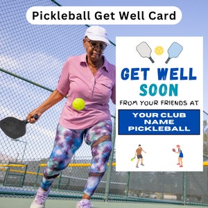 Pickleball Cartão de melhoras Presentes de pickleball para Pickleball Presentes para ela Presentes para ele Cartões de pickleball Cartões de recuperação engraçados Cartões de recuperação engraçados