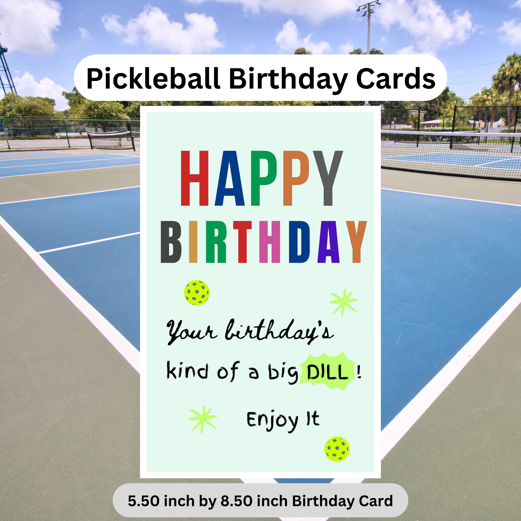 Pickleball Birthday Card Pickleball Gifts for Pickleball Gifts for Her