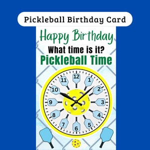 Pickleball Birthday Card Pickleball Gifts for Pickleball Gifts for Her Gifts for Him Pickleball Card Gifts for Mom Gifts for Dad