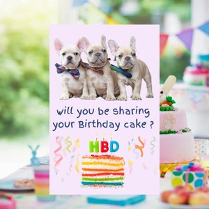 Lustige Hunde Geburtstagskarte, Geburtstagskarte vom Hund, alles Gute zum Geburtstagskarte, französische Bulldogge Geburtstagskarte, süßes Hundebesitzergeschenk, Haustierliebhabergeschenk