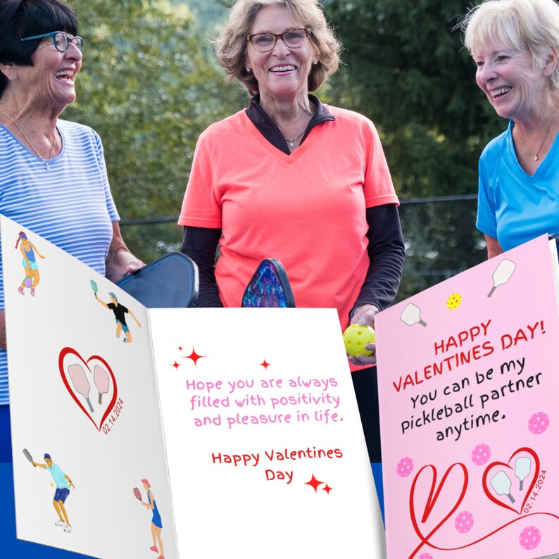 Pickleball Valentine Card Pickleball Gifts for Pickleball Gifts for Her