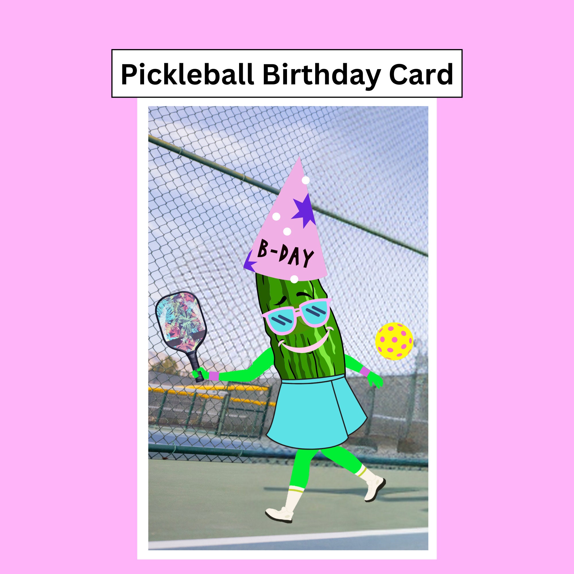 Funny Pickleball Birthday Card Pickleball Card Pickleball Gifts for