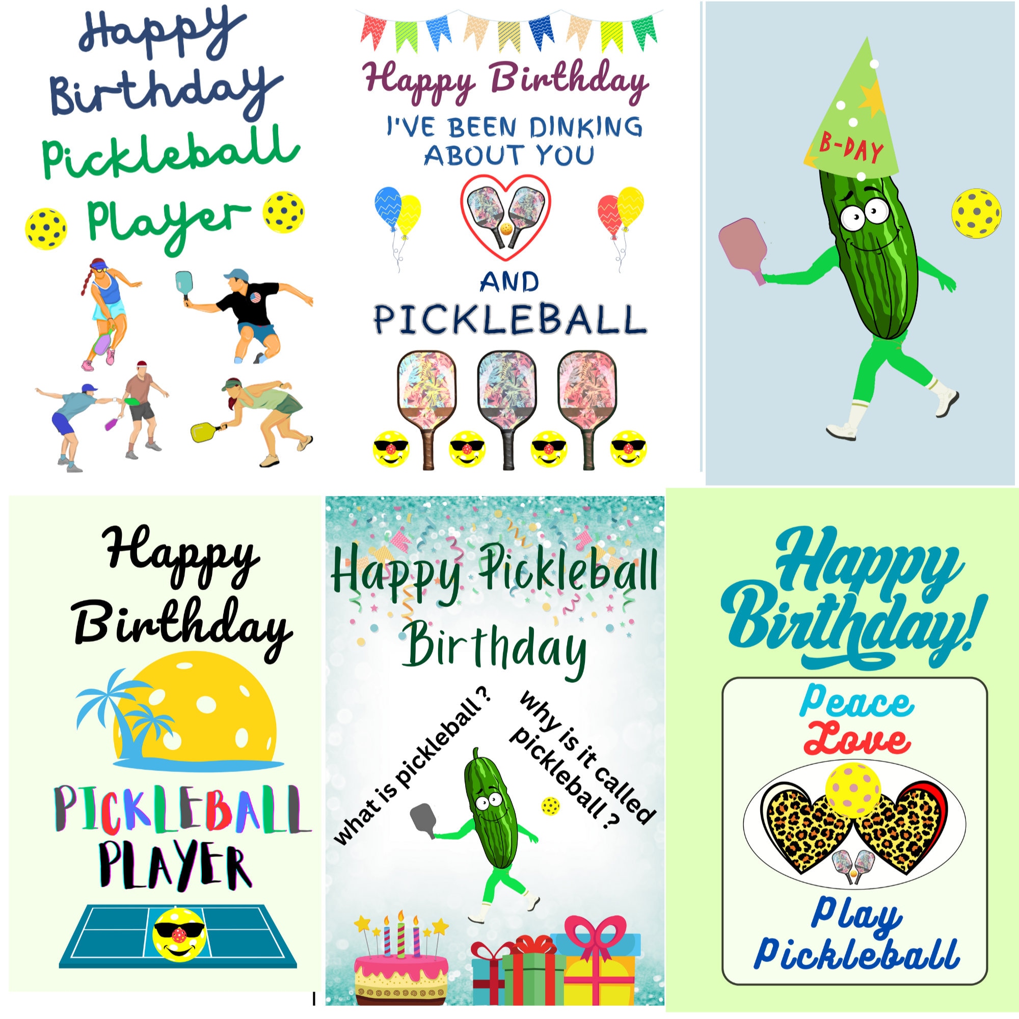 Pickleball Birthday Card Pickleball Gift for Pickleball Player