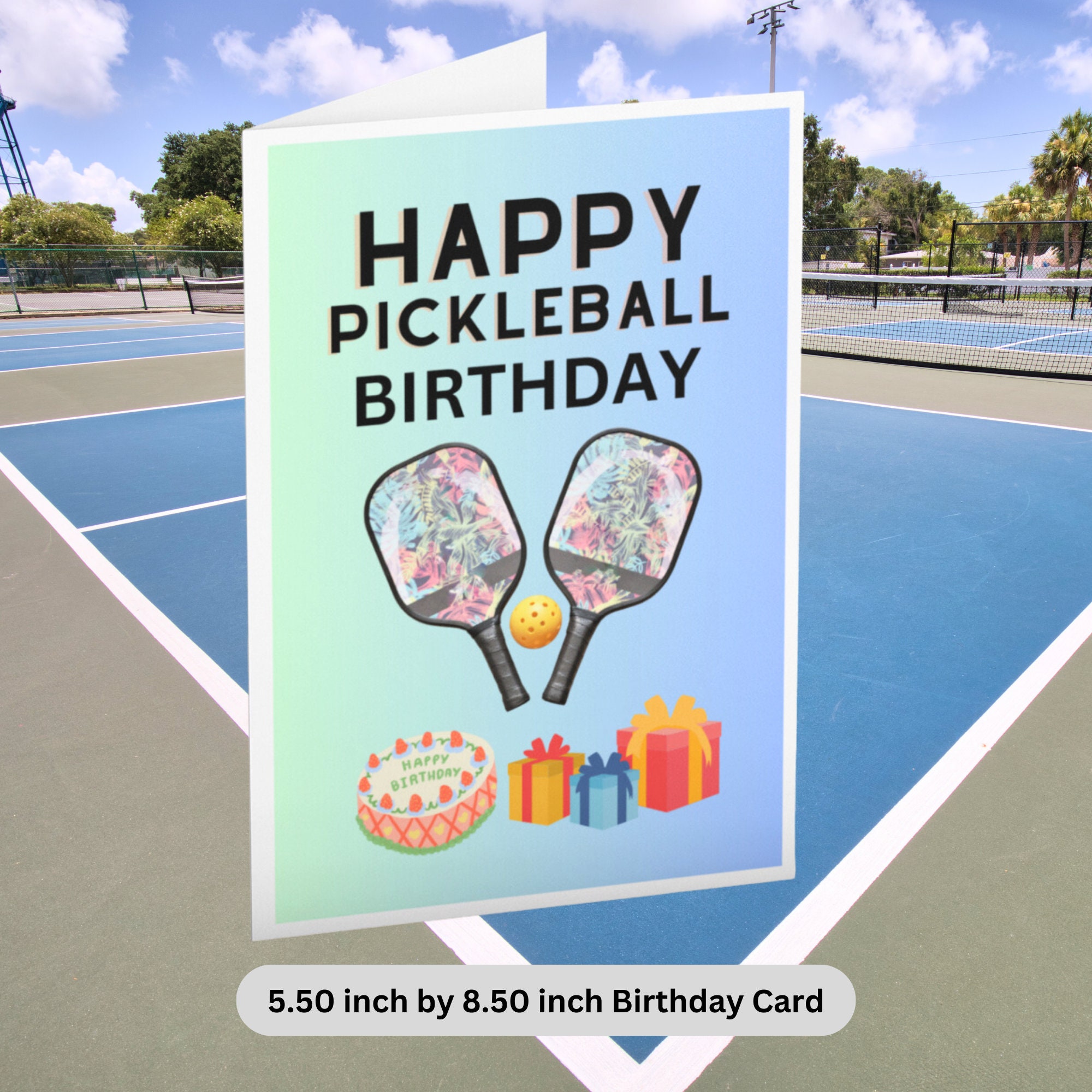 Pickleball Birthday Card for Pickleball Player Gift for Pickleball