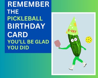Pickleball Birthday Card Pickleball Gifts for Pickleball Gifts for Her Pickleball Cards Funny Pickleball Personalized Pickleball