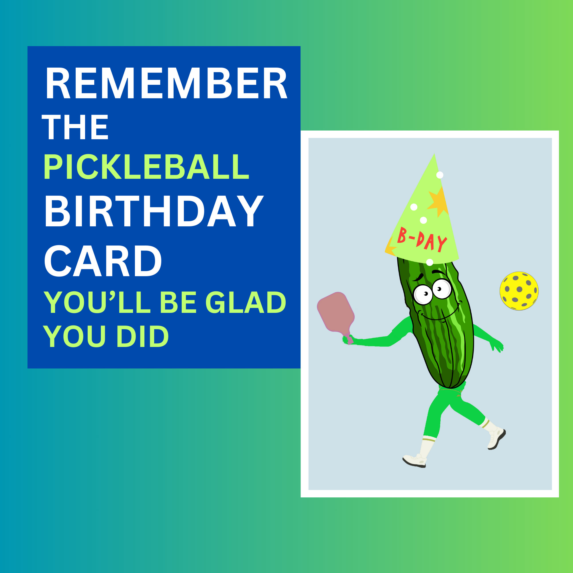 Pickleball Birthday Card Pickleball Gifts for Pickleball Gifts for Her