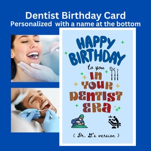 Cartões de aniversário de dentista, presentes personalizados para dentista, presente engraçado para dentista, cartões de agradecimento, cartões de aniversário, escritório de dentista