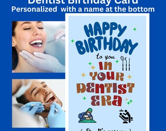 Dentist Birthday Cards Personalized Dentist Gifts for Dentist Funny Dentist Gift Dentist Appreciation Cards Birthday Cards Dentist Office