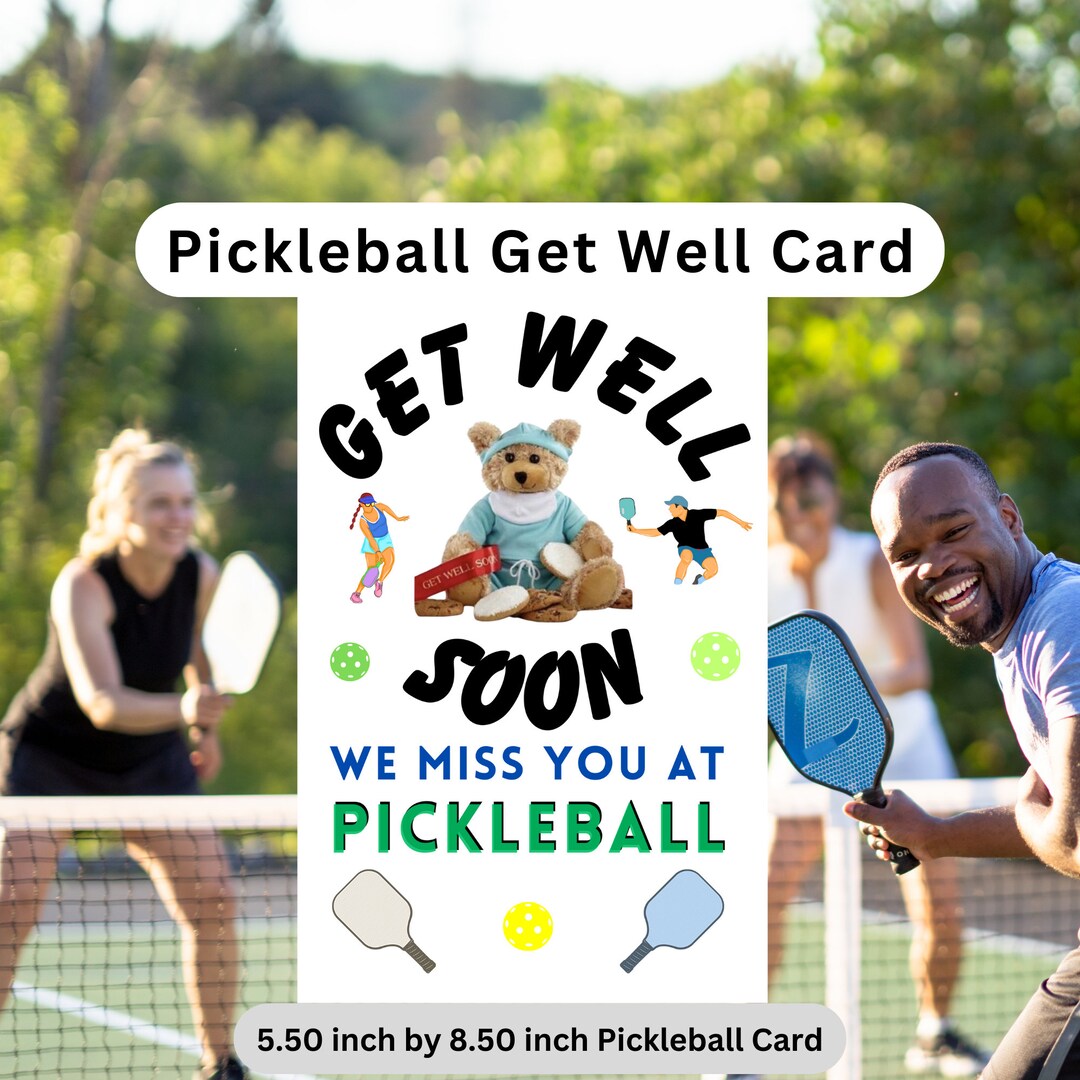 Pickleball Get Well Card Pickleball Gifts for Pickleball Gifts for Her