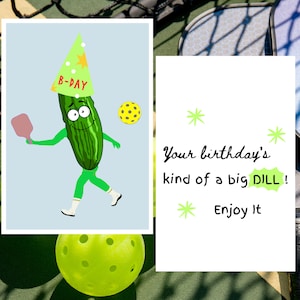 Carte d'anniversaire pickleball Cadeaux pickleball pour pickleball Cadeaux pour elle Cadeaux pour lui Carte pickleball amusante jouer au pickleball personnalisé