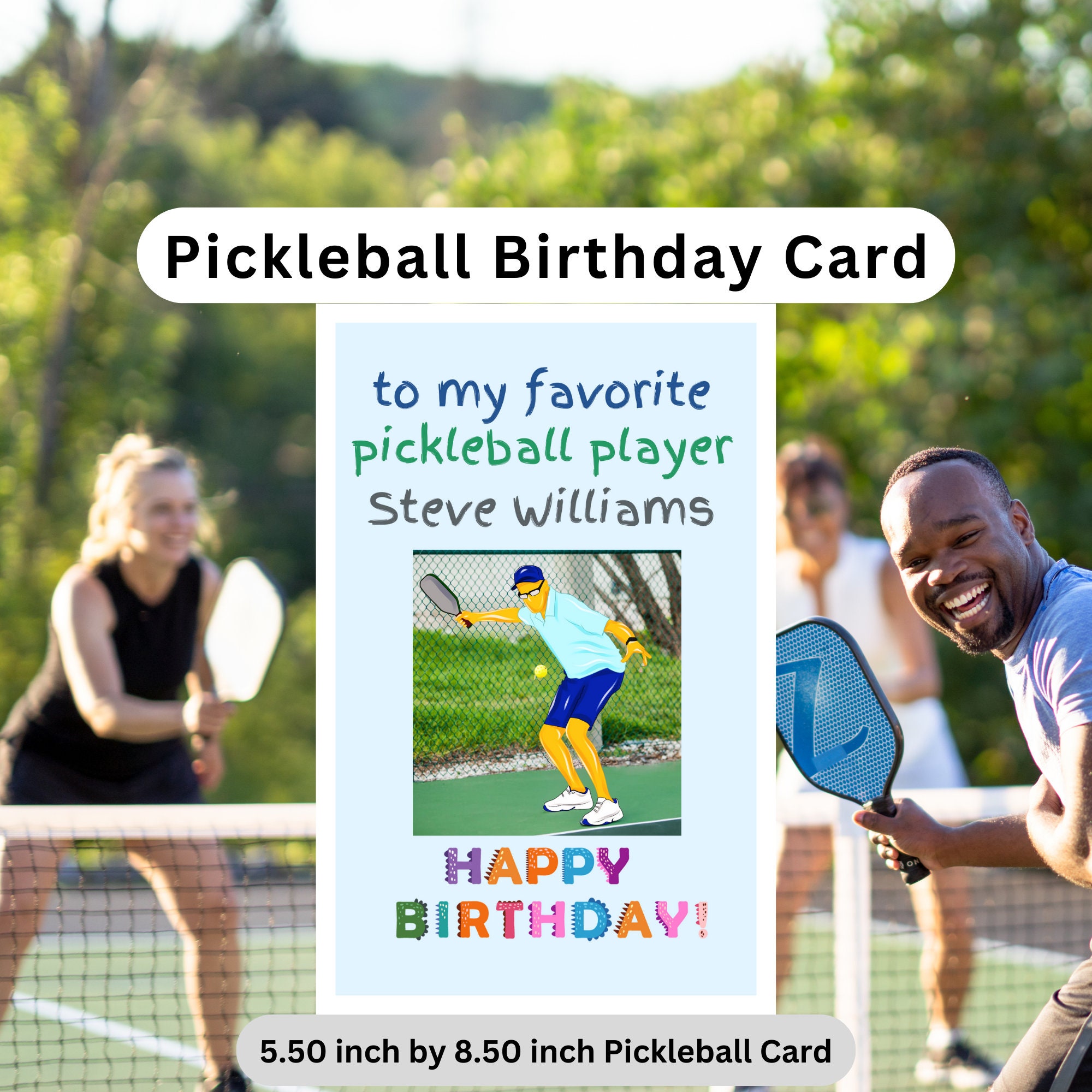 Pickleball Card Personalized Custom Pickleball Gifts for Etsy