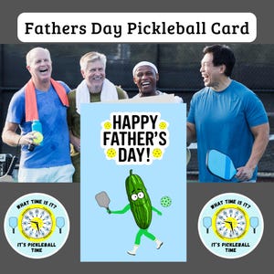 Father&#39;s Day Pickleball Card Pickleball Gifts for Pickleball Gifts for Dad Gifts for Him Pickleball Card Funny Pickleball Playing