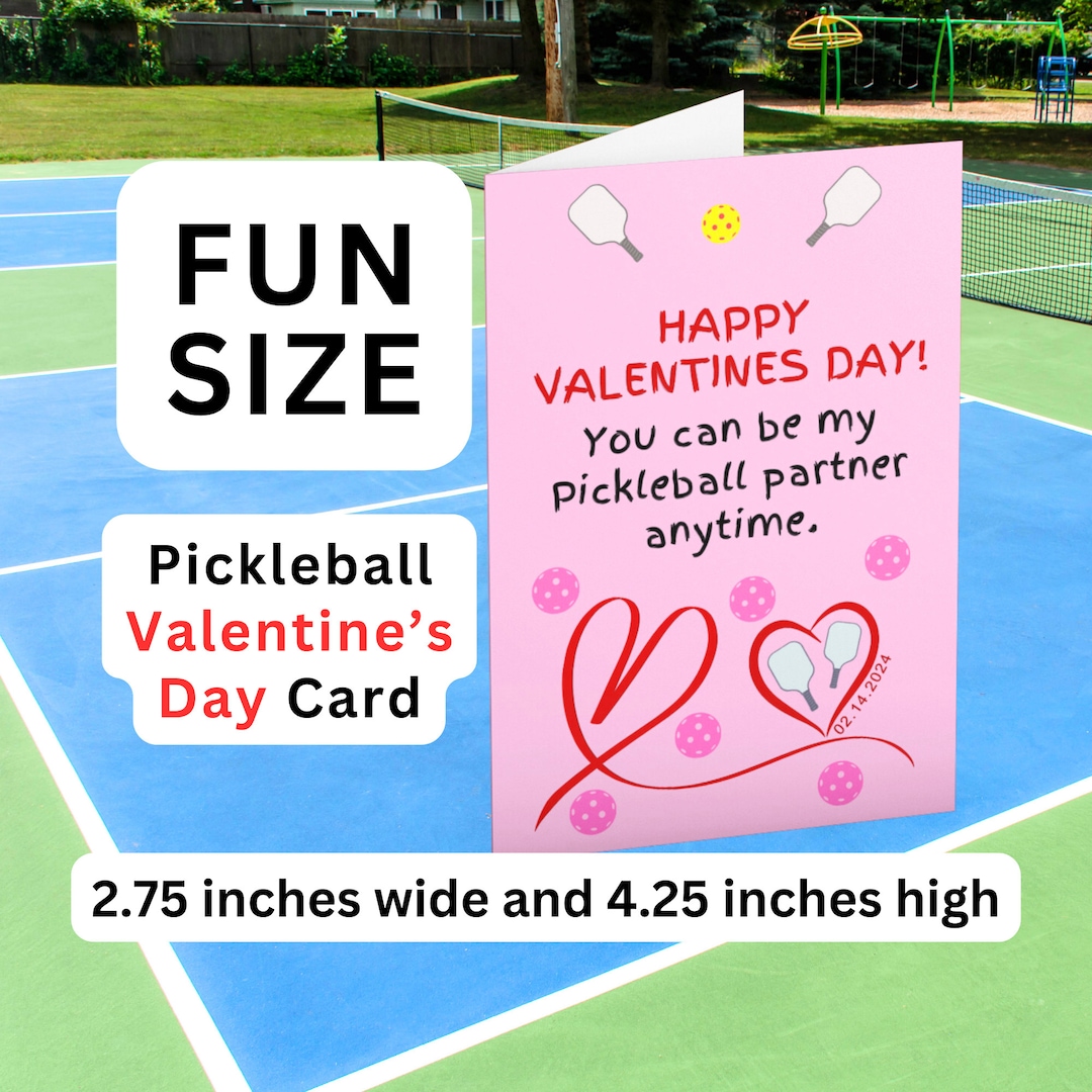 Pickleball Valentine Card Pickleball Gifts for Pickleball Gifts for Her