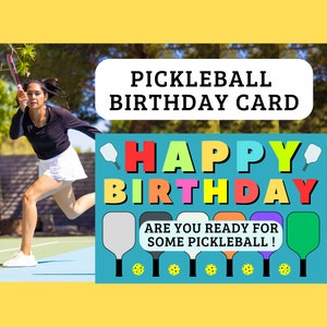 Pickleball Card Pickleball Gift for Pickleball Player Pickleball Gifts for Her Pickleball Birthday Card Funny Pickleball Playing Pickleball