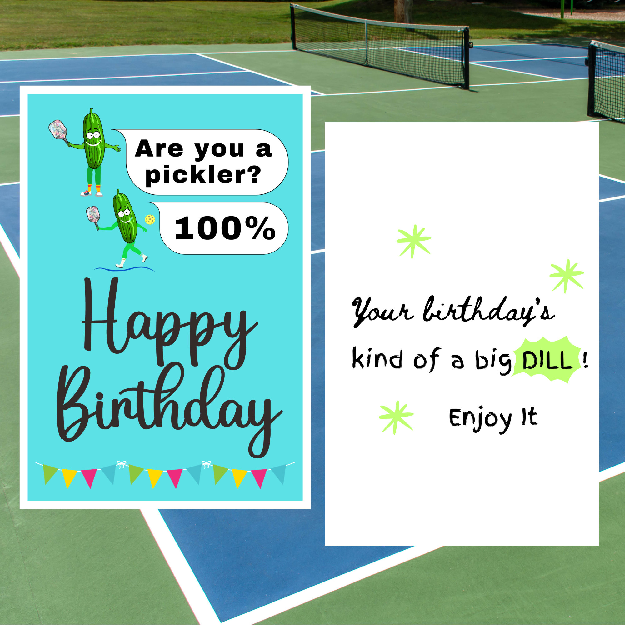 Pickleball Birthday Card for Pickleball Player Gifts for Her Cute