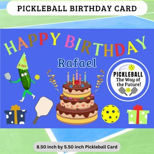 Pickleball Card Pickleball Gift for Pickleball Player Pickleball Gifts for Her Pickleball Birthday Card Funny Pickleball Playing Pickleball