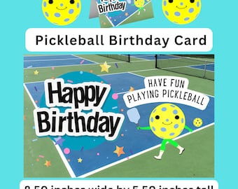 Funny Pickleball Birthday Card Pickleball Card Pickleball Gifts for Pickleball Gifts for Her Personalized Custom Pickleball Decorations