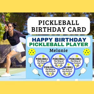 Pickleball Card Pickleball Gift for Pickleball Player Pickleball Gifts for Her Pickleball Birthday Card Funny Pickleball Playing Pickleball