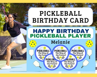 Pickleball Card Pickleball Gift for Pickleball Player Pickleball Gifts for Her Pickleball Birthday Card Funny Pickleball Playing Pickleball