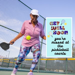 Carte de pickleball Bon rétablissement Cadeaux pour pickleball jouer au pickleball Cadeaux pour elle Cadeaux pour lui Carte de pickleball Règles du pickleball