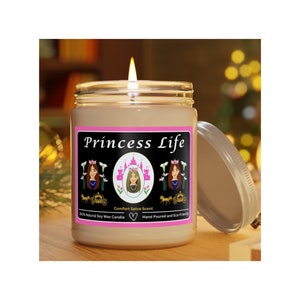 Candele profumate principessa, 9 once, regalo per principessa, regalo principessa, regalo amante principessa, regalo per gli amanti della principessa.