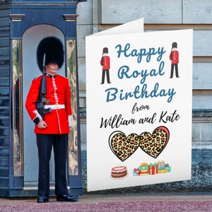 Tarjeta de cumpleaños de la princesa Kate, tarjeta de cumpleaños del príncipe William, regalo de la princesa Kate, regalo del príncipe William, regalo de la princesa linda, tarjeta de cumpleaños divertida