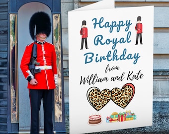 Princess Kate Birthday Card, Prince William Birthday Card, Princess Kate Gift, Prince William Gift, Cute Princess Gift, Funny Birthday Card