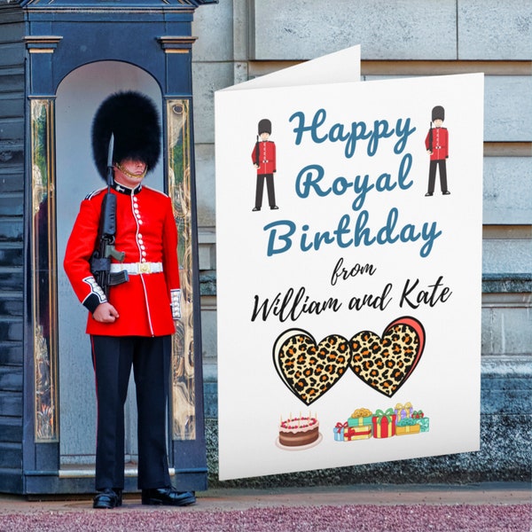 Princess Kate Birthday Card, Prince William Birthday Card, Princess Kate Gift, Prince William Gift, Cute Princess Gift, Funny Birthday Card