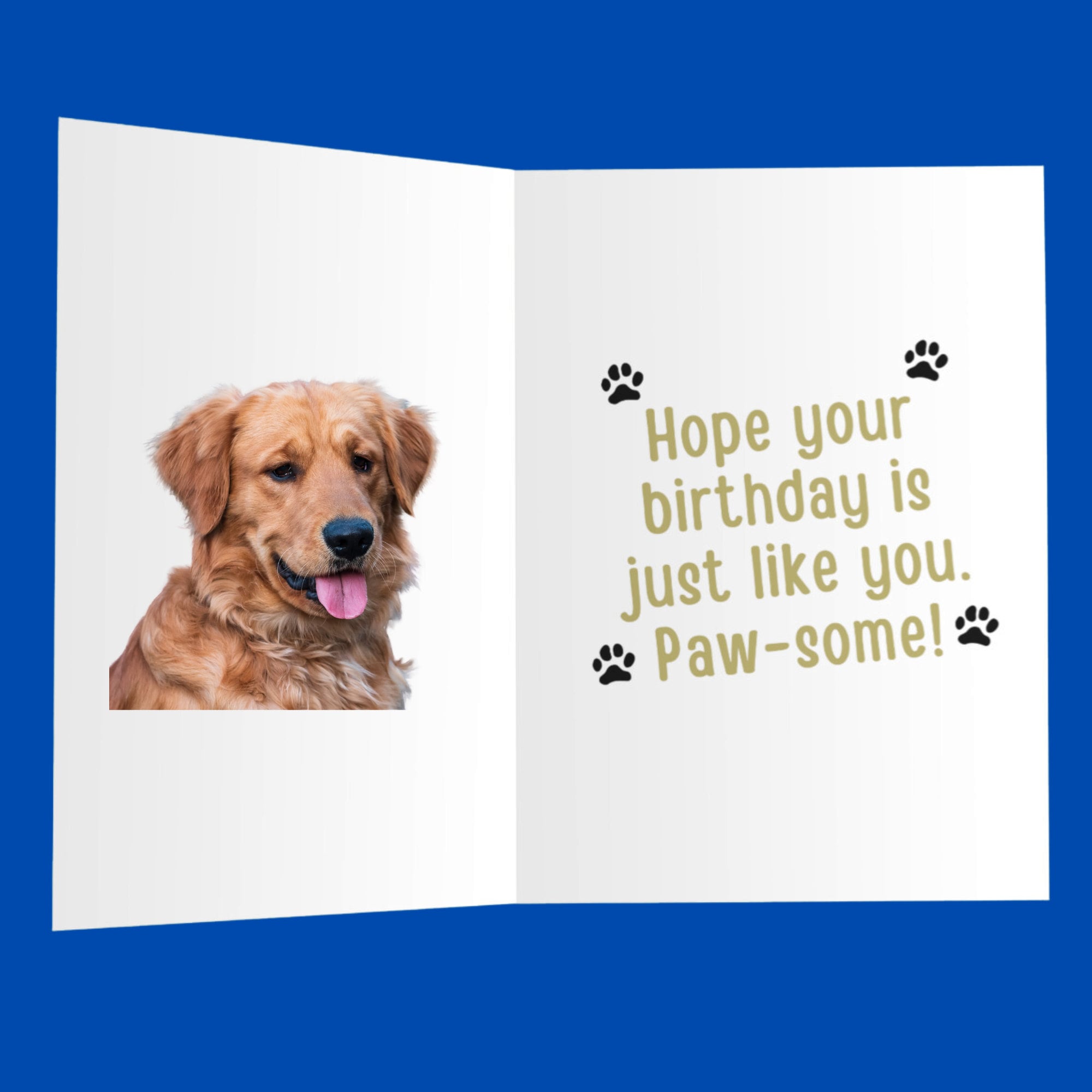 Funny Dog Birthday Card, Birthday Card From Dog, Happy Birthday Card ...