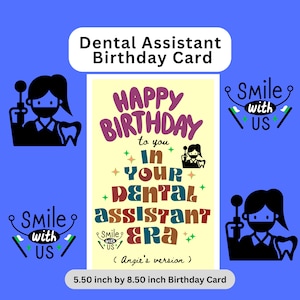 Cumpleaños de asistente dental Regalos personalizados de asistente dental para asistente dental Asistente dental registrado Asistente dental certificado