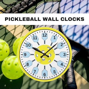 Pickleball Clock Gifts for Pickleball Gifts for Him Gifts for Her Gifts for Dad Gifts for Mom Clock for Pickleball Wall Art