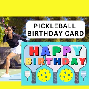 Pickleball Birthday Card Pickleball Gifts Funny Pickleball Card Pickleball Playing Gifts for Her Gifts for Him Playing Pickleball Rules